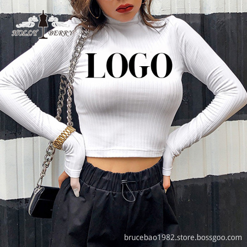 Casual Customized Logo Sexy Fashion Slim Tops Blouses